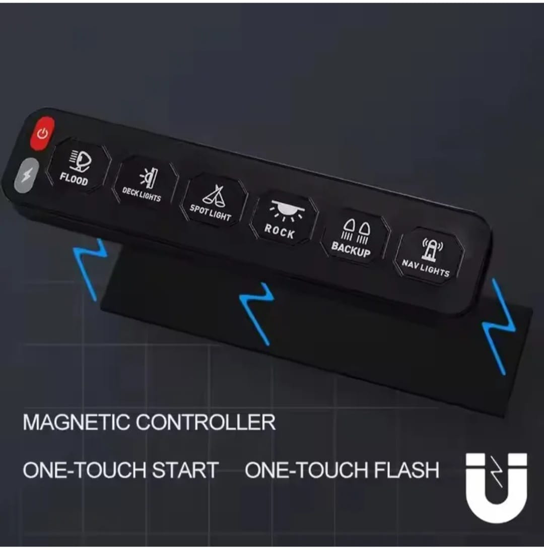 PANEL DE CONTROL REMOTO 6 TECLAS 12V/24V INALÁMBRICO IP65 PARA VEHÍCULOS OFF-ROAD – WILDTOOLS - Imagen 8