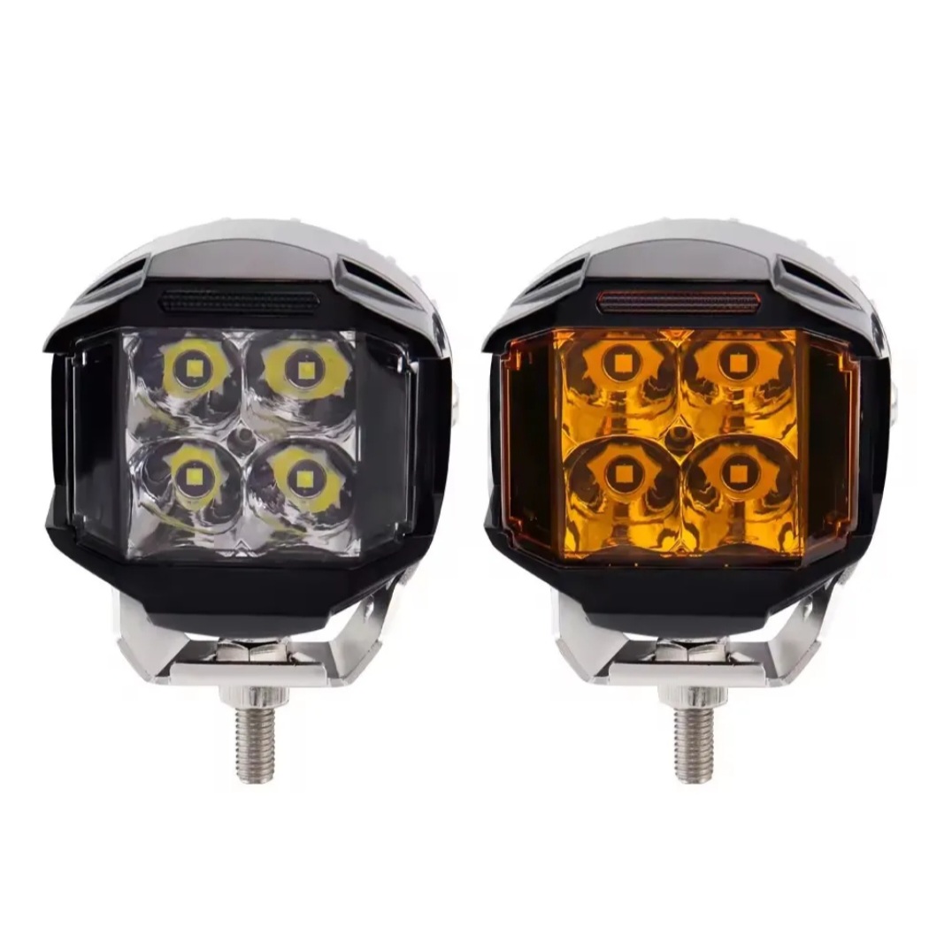 Faro LED 3.6” F35 PRO Bicolor | Blanco + Ámbar | Off-Road Cuatri y UTV - Imagen 4