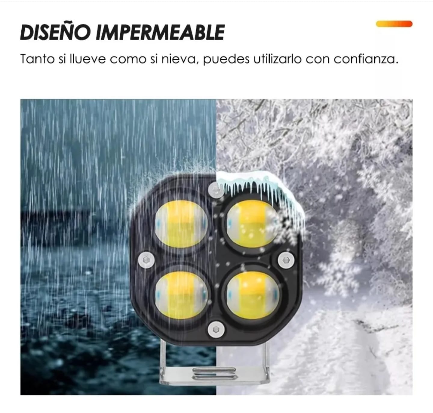 Faros Bicolor X 2 Led Cree 40 Watts Cada Uno Moto 4x4