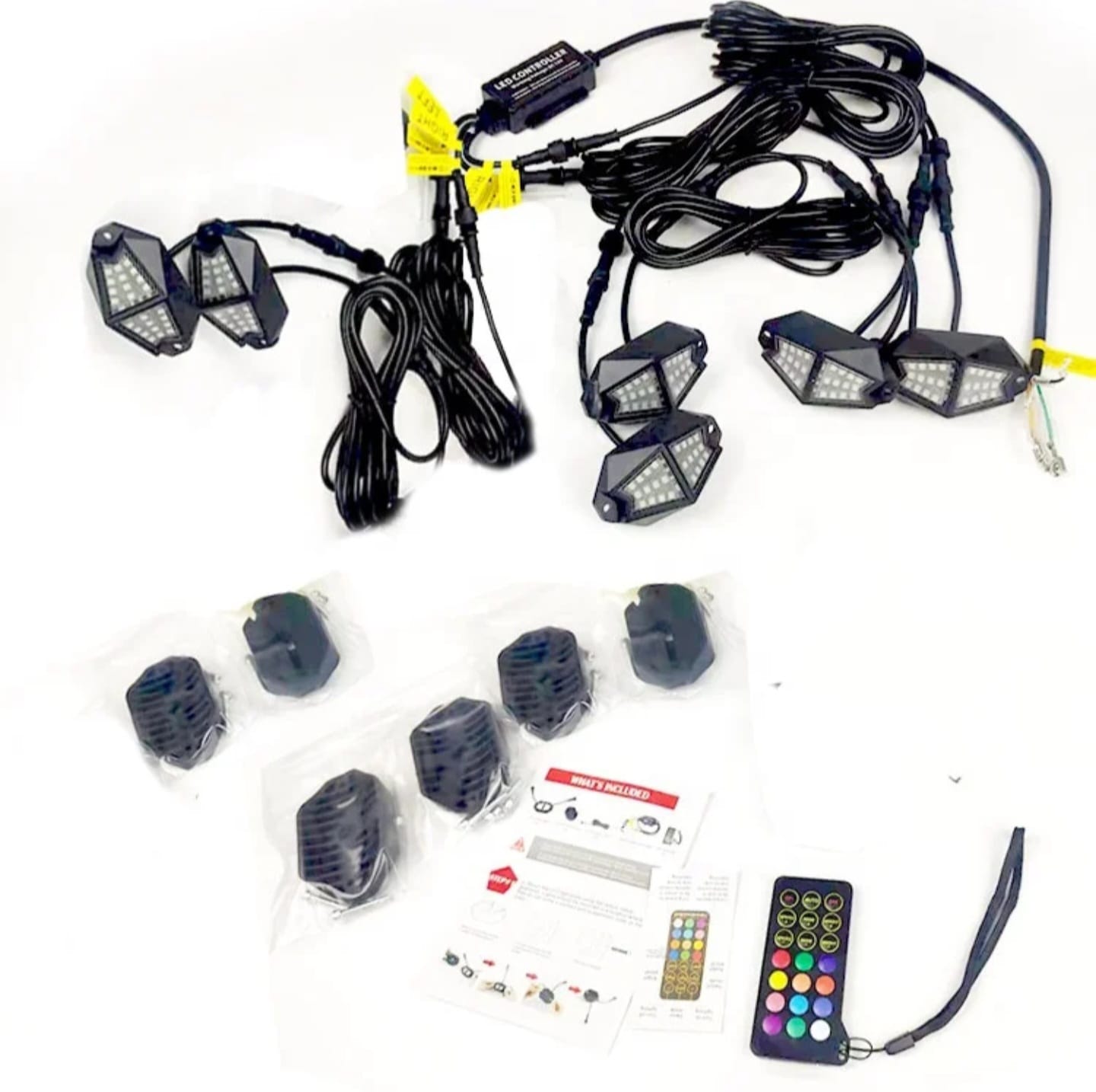 Kit 6 Rock Lights RGB LED