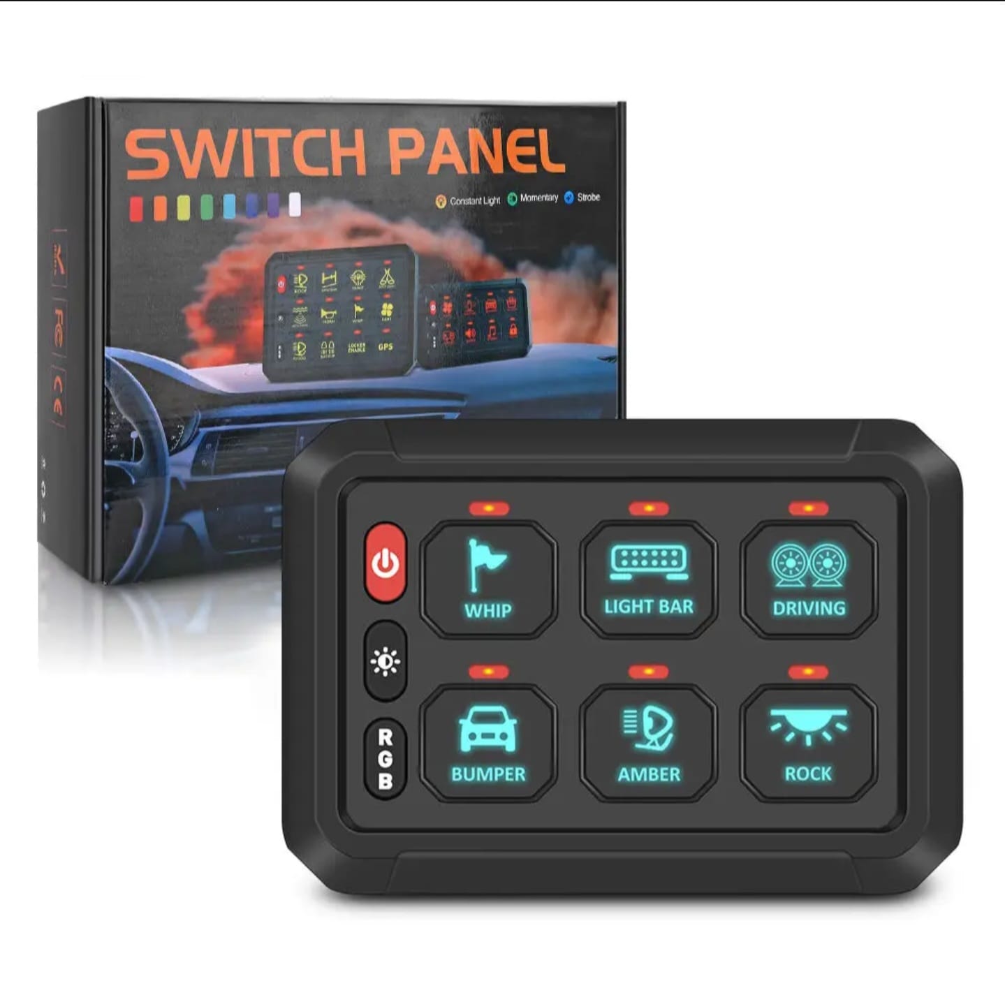 PANEL SWITCH RGB BLUETOOTH 6 CANALES