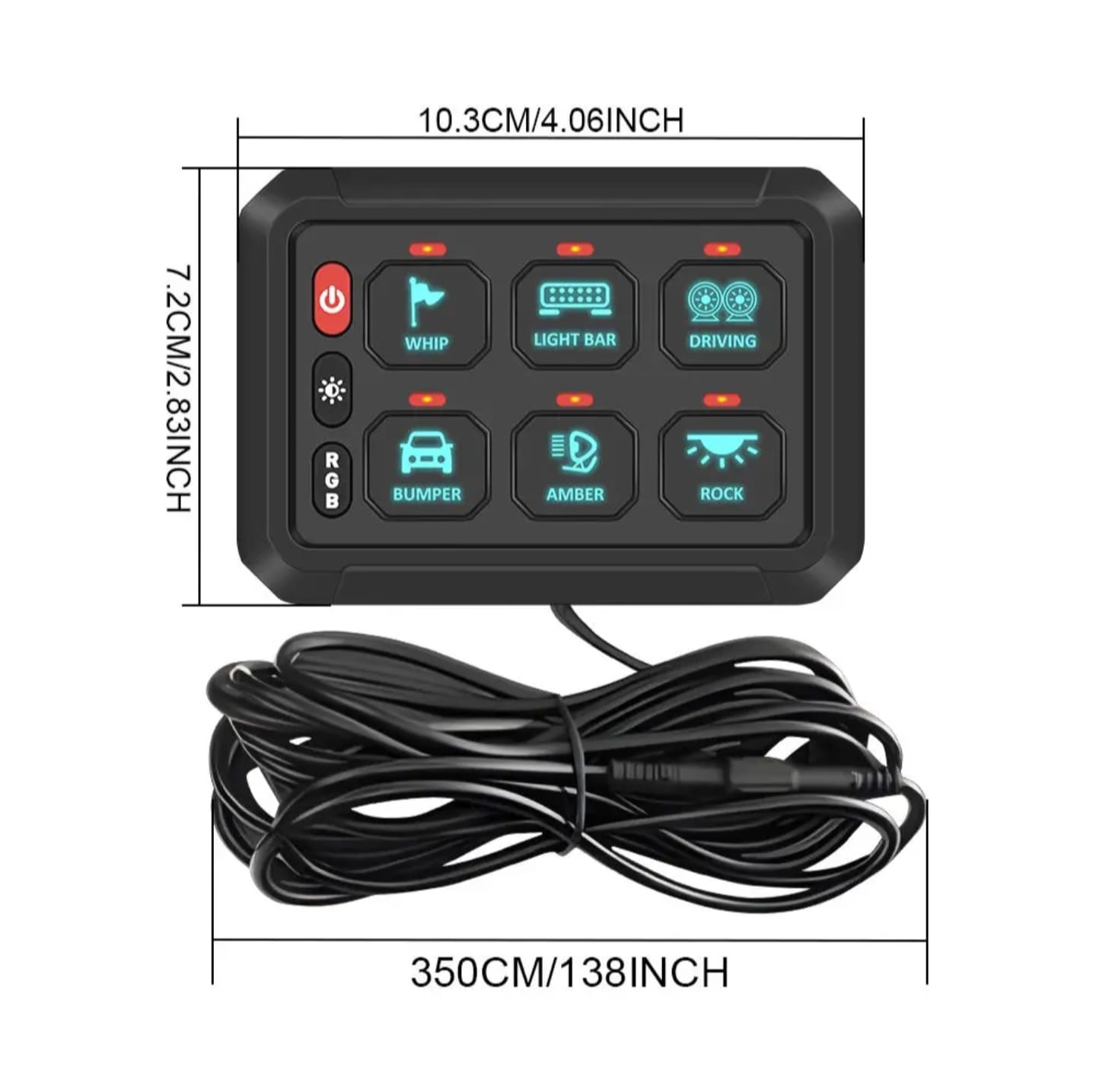 PANEL SWITCH RGB BLUETOOTH 6 CANALES