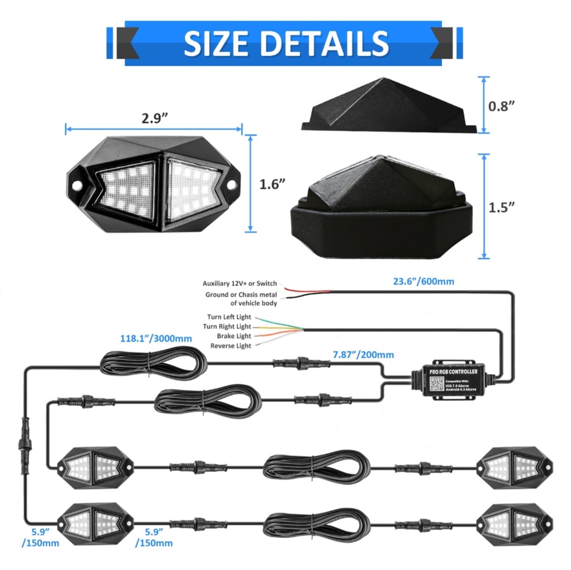 Rock Lights RGB LED 6
