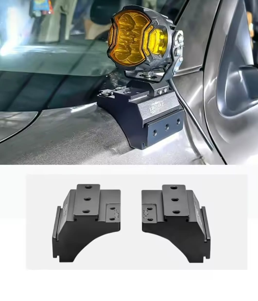 Soporte pilar a ford ranger t8 2011-2022 doble faro aluminio