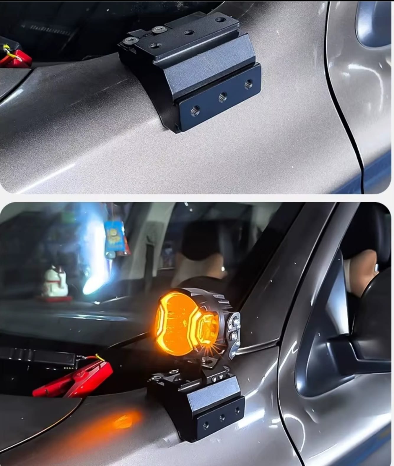 Soporte pilar a ford ranger t8 2011-2022 doble faro aluminio