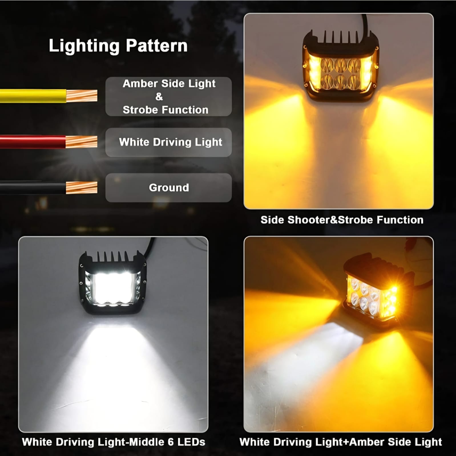 Faro Led Auxiliar 36w 6 Led Off Road 4x4 Moto Lux Led