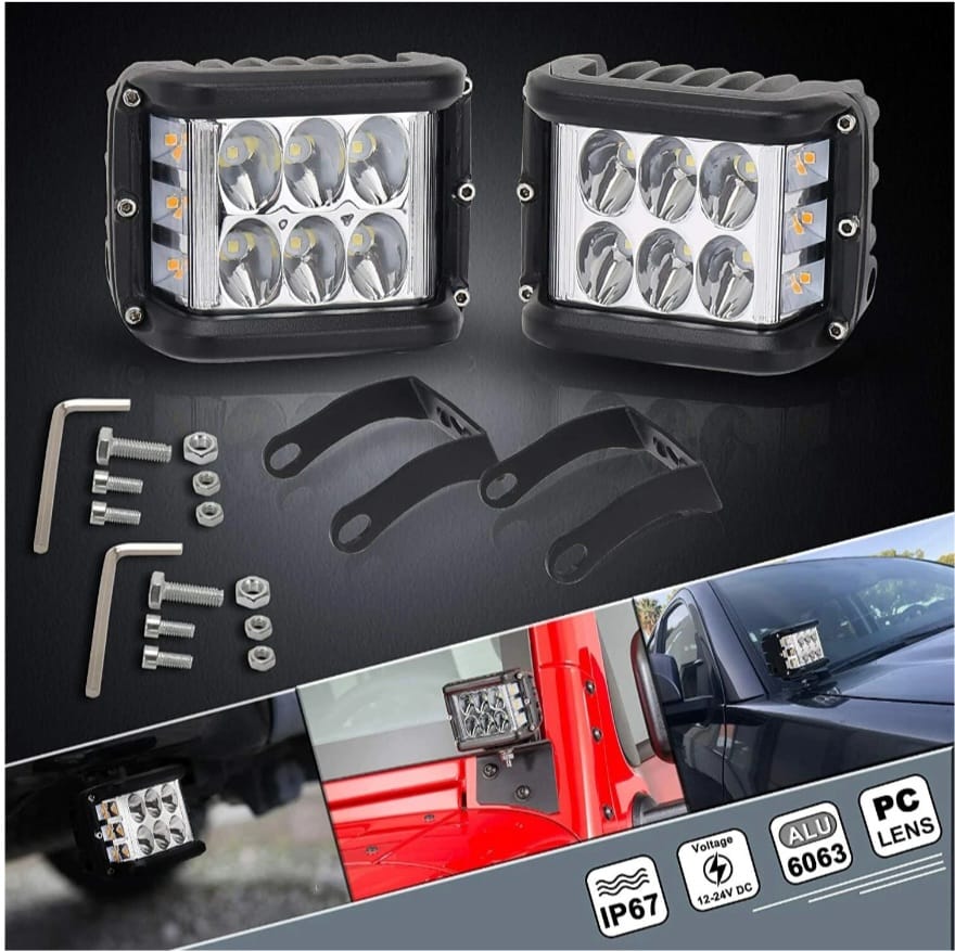 Faro Led Auxiliar 36w 6 Led Off Road 4x4 Moto Lux Led