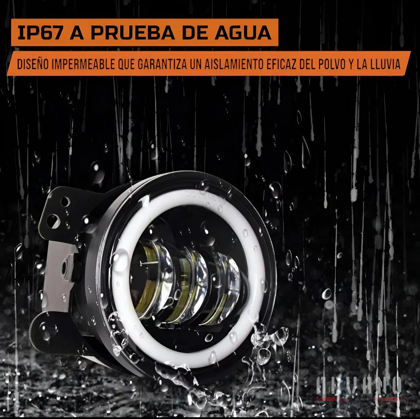 Kit Faros Auxiliar Led Con Lupa Ojo Ángel 4 Pulgadas