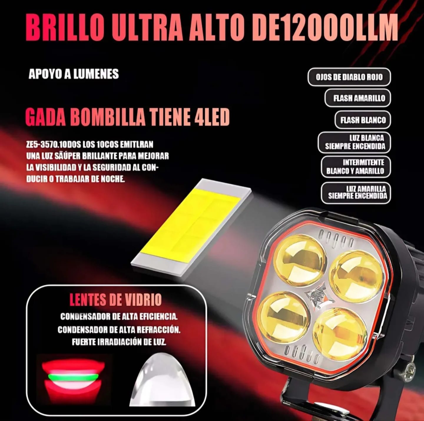 Faros LED Auxiliares Bicolor 3” Off Road