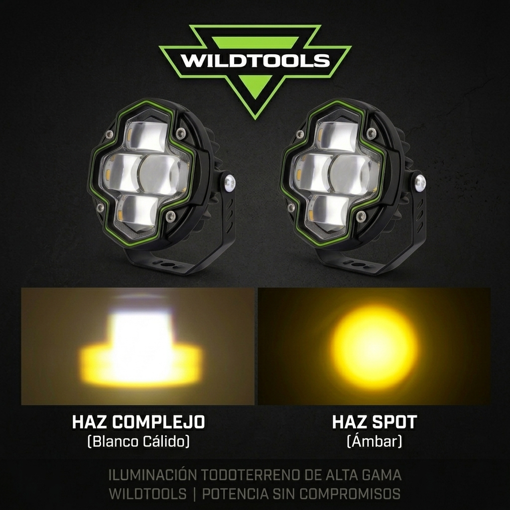 Faro LED Auxiliar Bicolor 3” Angel Eye Off Road WILDTOOLS