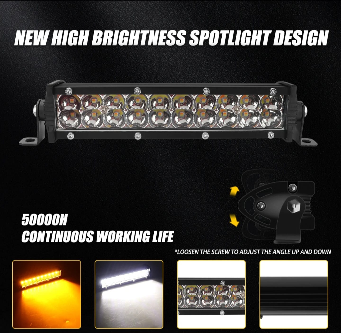 Barra Led 12v Alta Potencia 3000lm Auxiliar Auto Moto 4x4