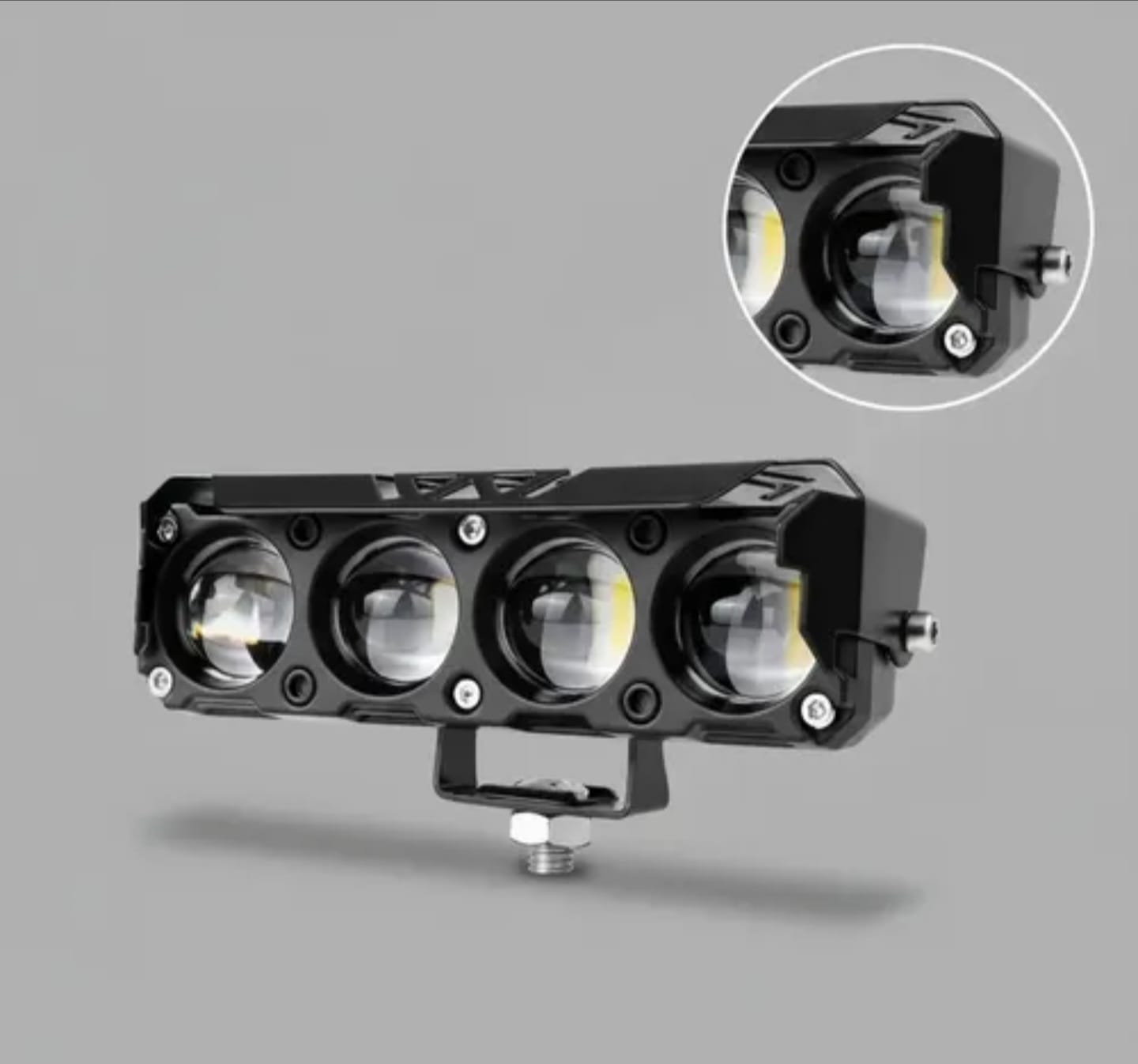 Faros Led Auxiliar Cuatro Lupas Alta Potencia Auto Moto 4x4