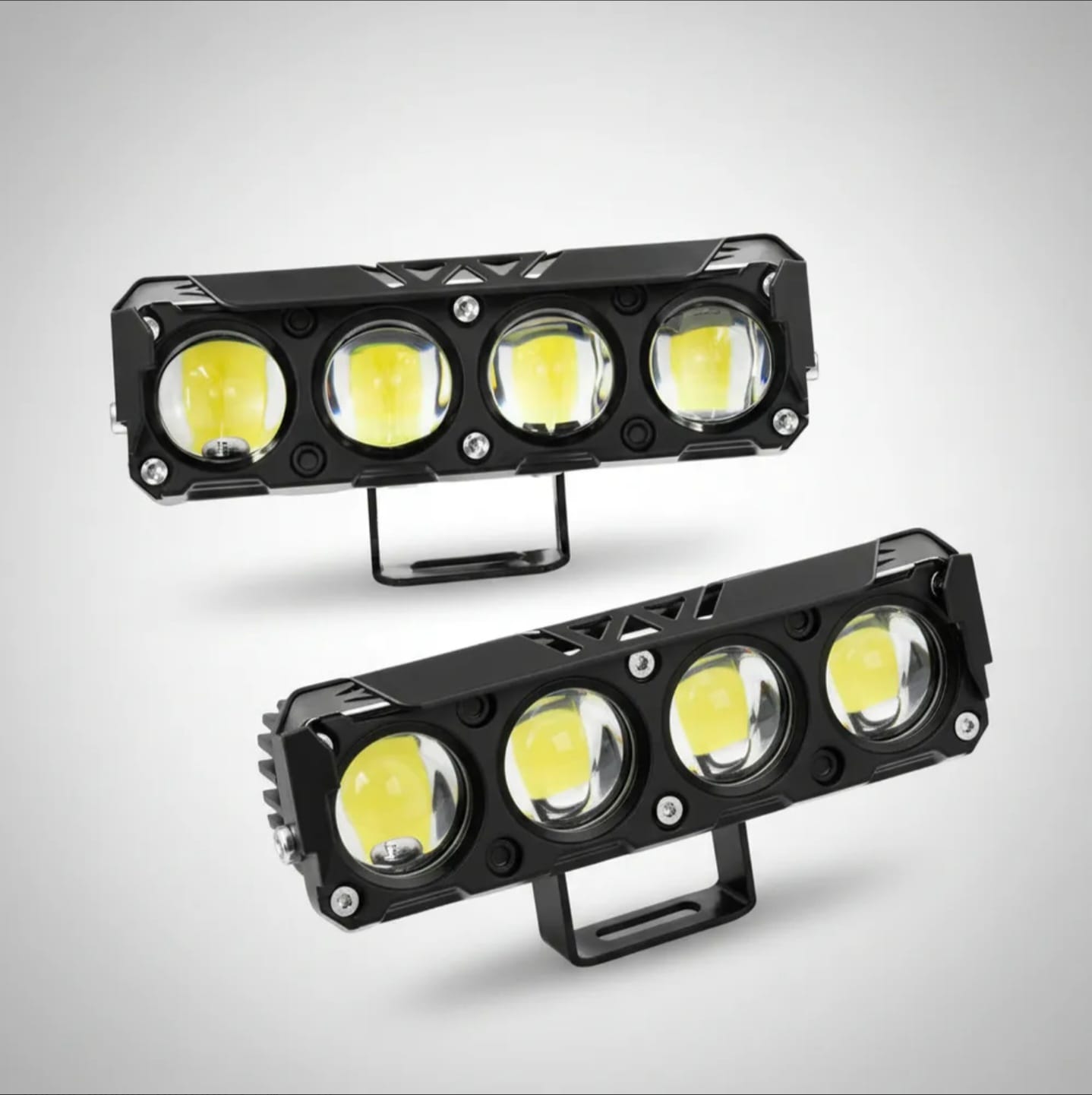 Faros Led Auxiliar 4 Lupas Auto Moto 4x4